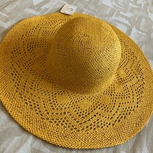 flowy mustard hat
